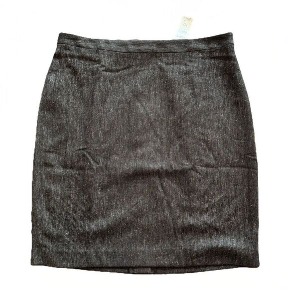 NWT Loft Pencil Skirt Womens Size 10 Brown Tweed Straight Lined NWT - Picture 1 of 12